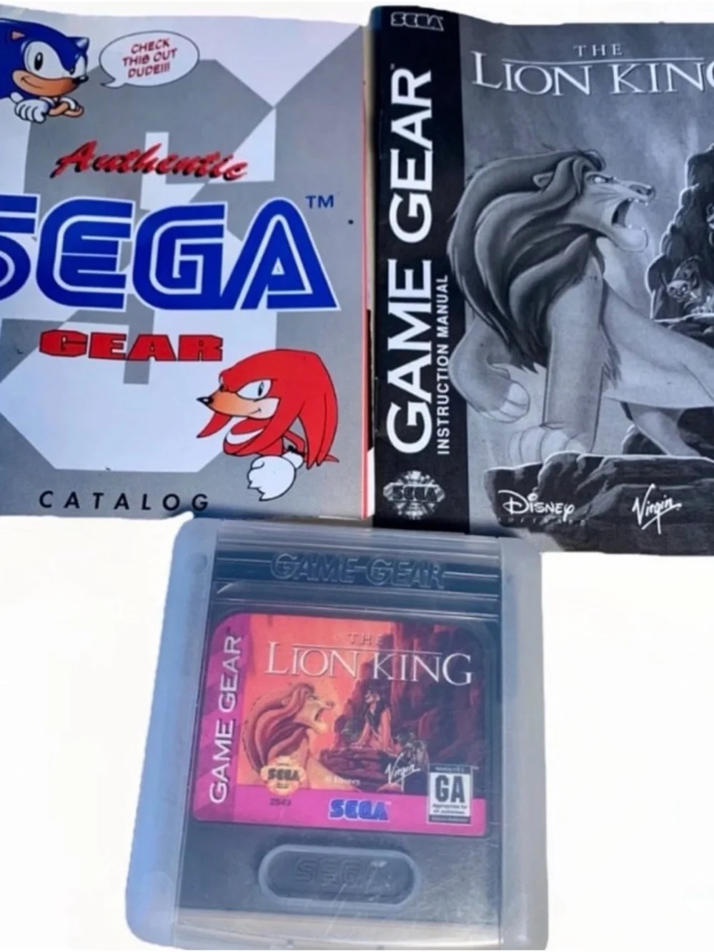 The Lion King (Sega Game Gear, 1995) Video Game Cartridge W/ Case & Manual MINT